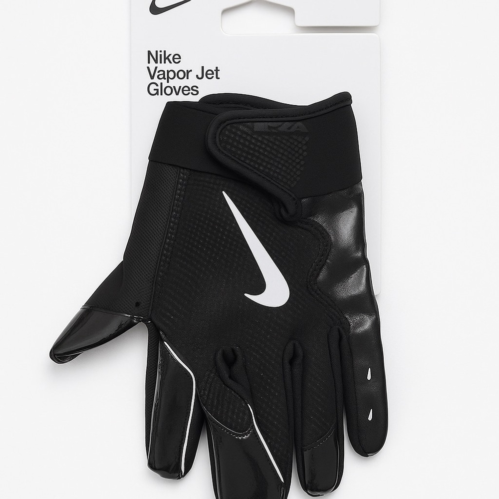 Nike Black and White Vapor Jet Football/Sports Gloves